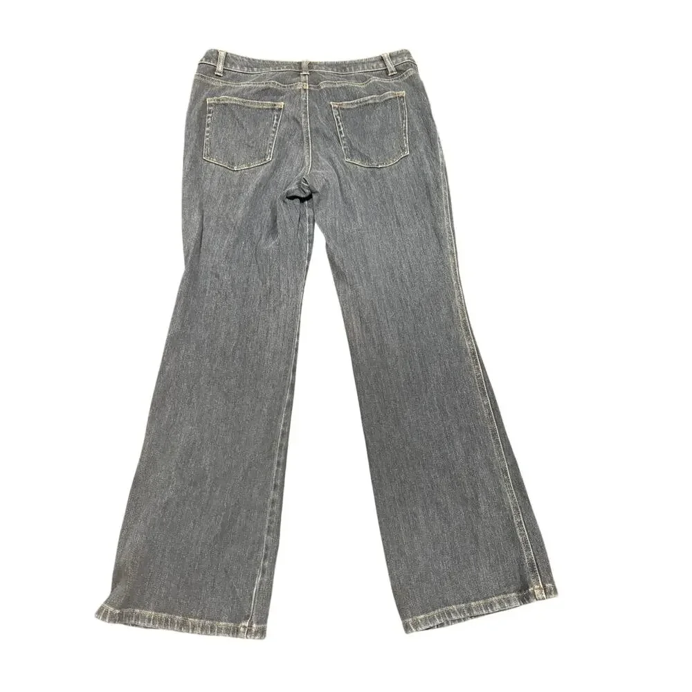 Coldwater Creek Women's Blue Trouser Flare Denim Jeans Size Petite 10